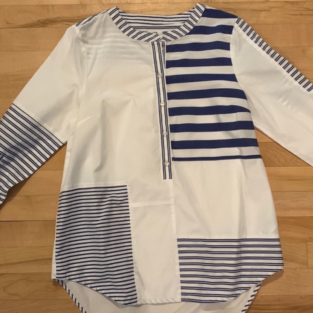 Women’s J. Crew Thomas Mason Tunic Top in Mixed Stripe - Picture 3 of 7